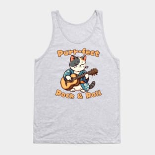 Rock and roll cat Tank Top